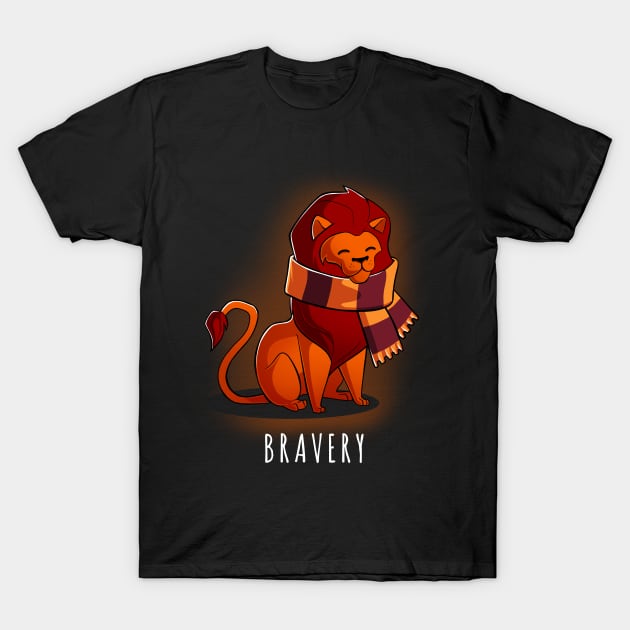 Brave Lion T-Shirt by Digital Magician